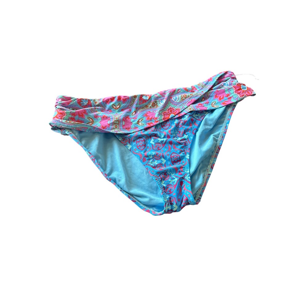 Bleu Rod Beattie Womens Paisley Bikini Bottom Rouge Pink Blue Size 12‎ NWT